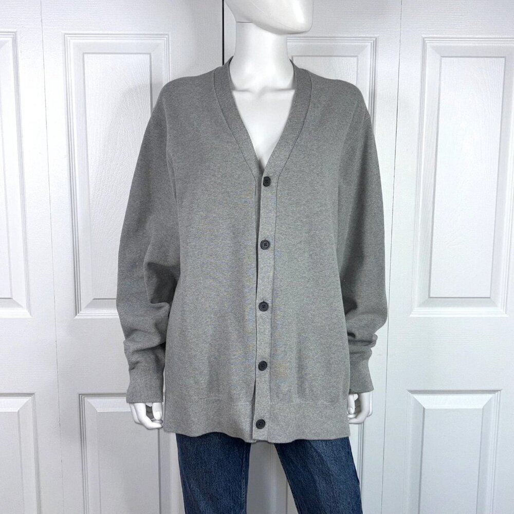Uniqlo Gray Button-Front V-Neck Cardigan